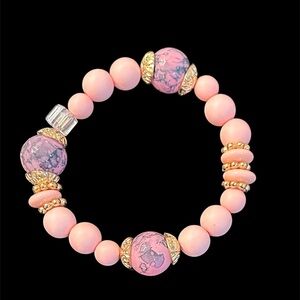Elegant Pink Beaded Bracelet